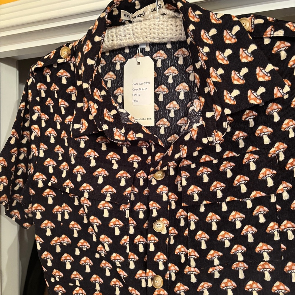 NWT Corduroy Mushroom Print Jumpsuit - Picture 2 of 9